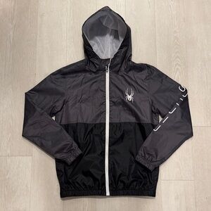 Worn Once - Spyder Black and Gray Raincoat